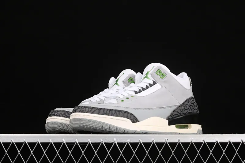 All categories Air Jordan Jordan series basketball shoes Air Jordan 3 #ZG version Air Jordan 3 Retro "Chlorophyll" AJ3 Joe 3 Chlorophyll Gray Green Manuscript 136064-006